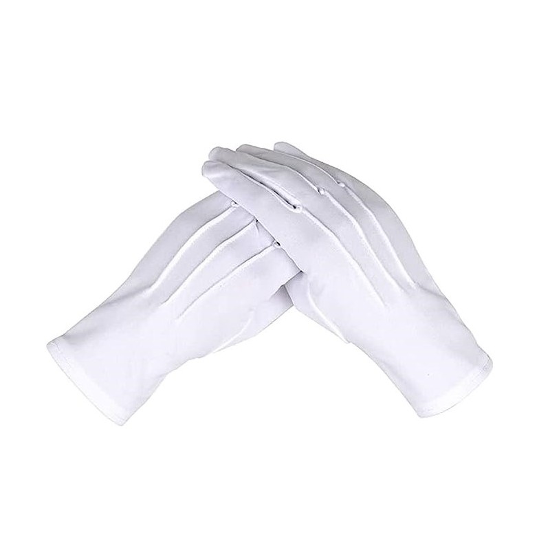 Handschuhe weiß jersey - uni